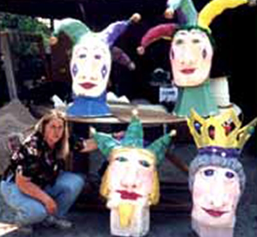 Paper mache puppet heads